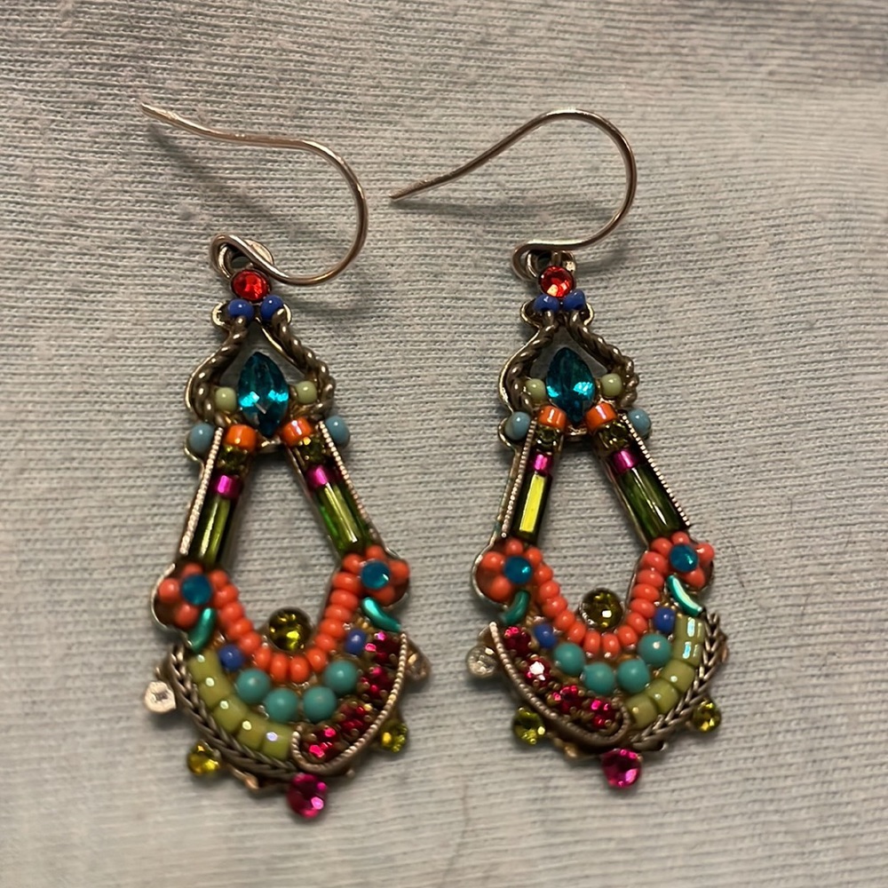 Alpaca Silver Statement Dangle Earrings - image 5